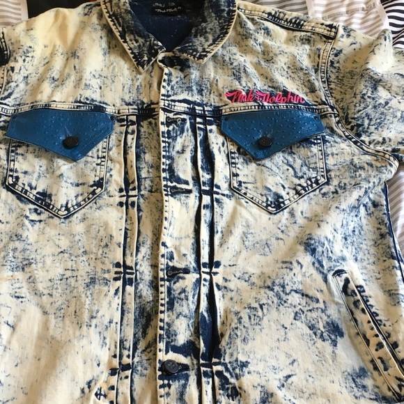 pink dolphin jean jacket